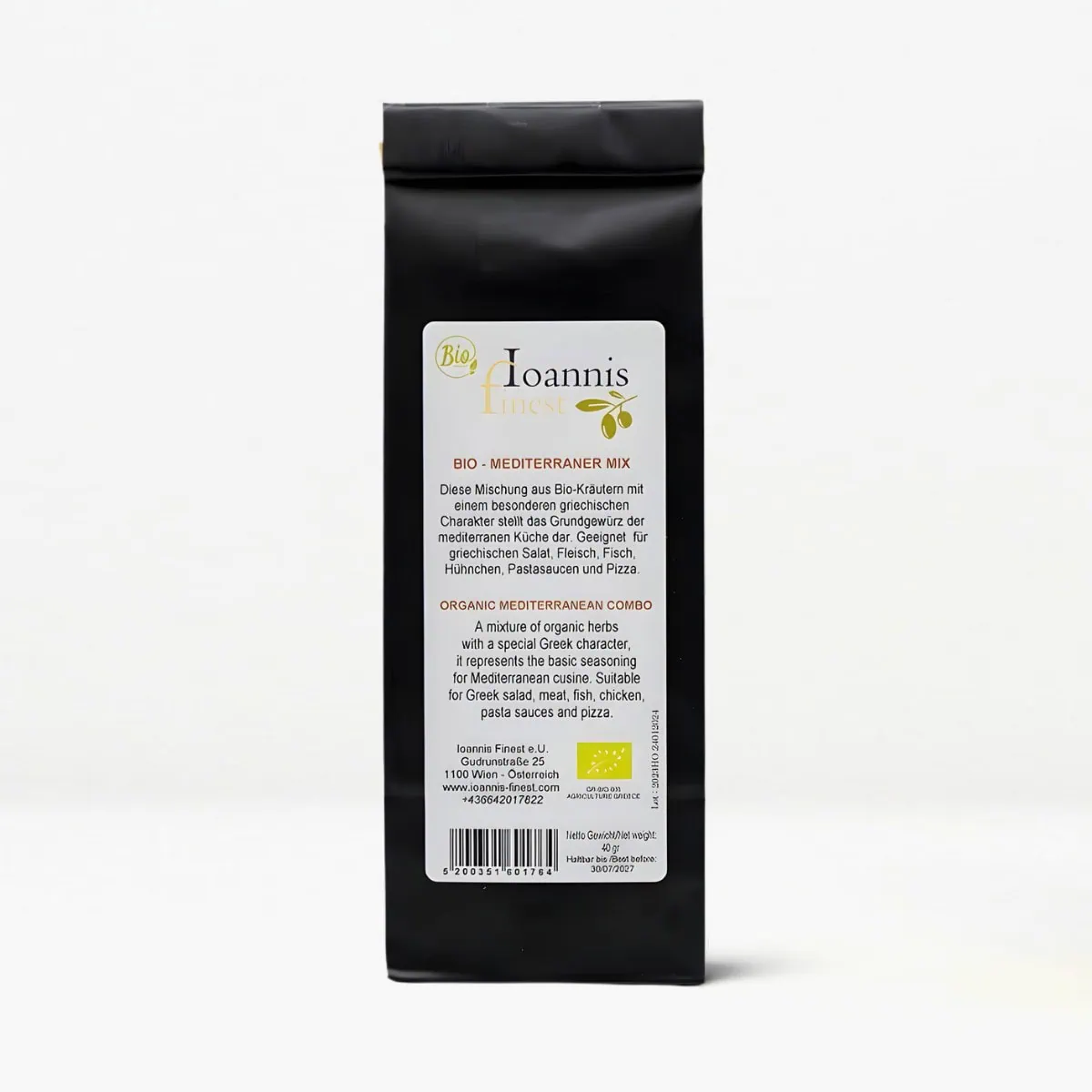 Ioannis Finest Mediterraner griechischer Kräutermix Bio Ioannis Finest Mediterraner griechischer Kräutermix Bio